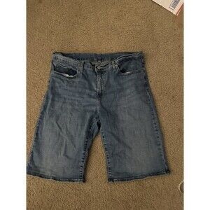 Levi’s Women’s Size 33 Bermuda Shorts Blue Medium Wash Denim Knee Length Stretch